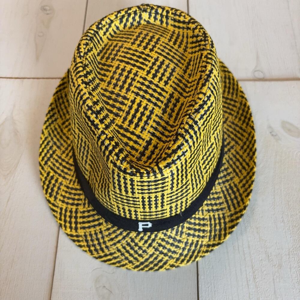 Pittsburgh Pirates Baseball Fedora Hat Cap Mens One Size Yellow MLB Creative UI